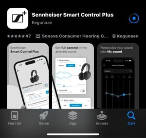 Aplikasi Equalizer Sennheiser Smart Control Plus Bisa Didownload di Appstore maupun Playstore