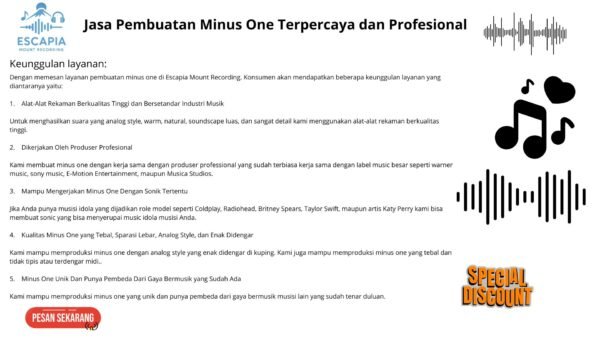 Jasa Pembuatan Minus One Terpercaya dan Profesional