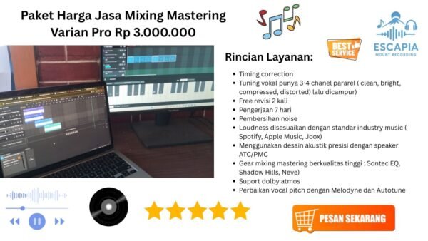 Paket Harga Jasa Mixing Mastering Varian Pro