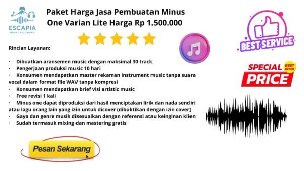 Paket Harga Jasa Pembuatan Minus One Varian Lite