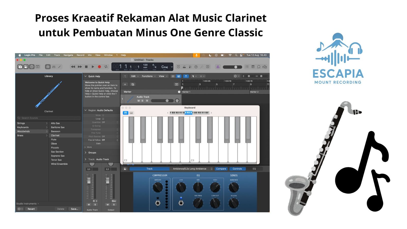 Proses Kreatif Escapia Mount Recording: Produksi Minus One Clarinet untuk Konsumen