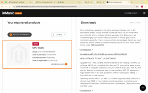 Penawaran Upgrade MPC Softwere 2 AKAI MPC Studio Silver