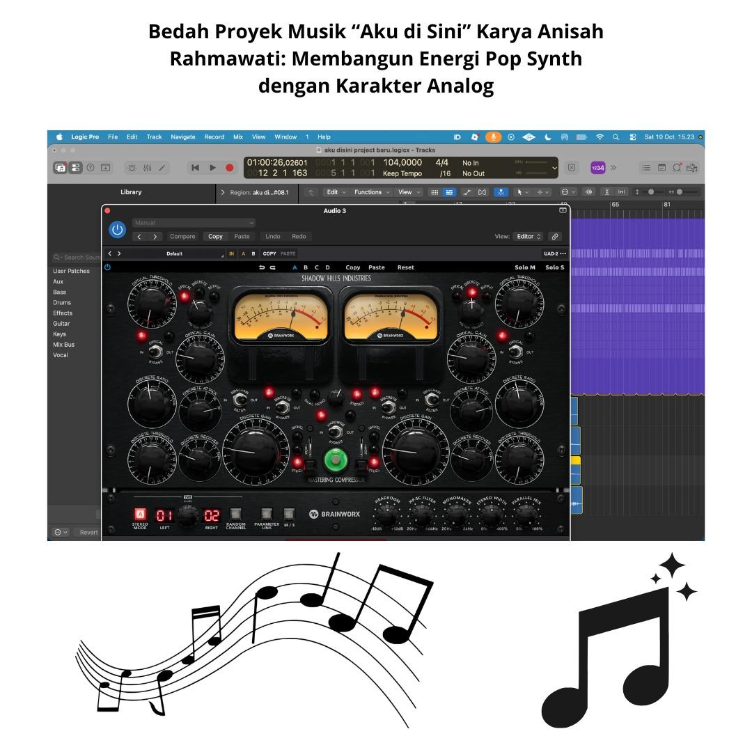 Bedah Proyek Musik “Aku di Sini” Karya Anisah Rahmawati: Membangun Energi Pop Synth dengan Karakter Analog